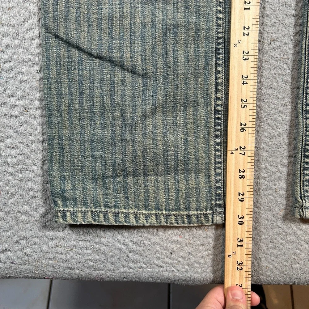 True Religion Jeans Men 34‎ (32x30) Custom Patchwork Straight Leg Billy Big T